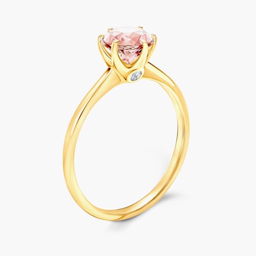 Pierścionek zaręczynowy The Journey: złoty, morganit